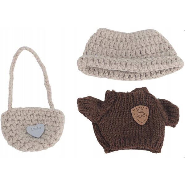 3-teiliges Kleidungsset für die Herbst-Labubu-Puppe, handgezeichnet