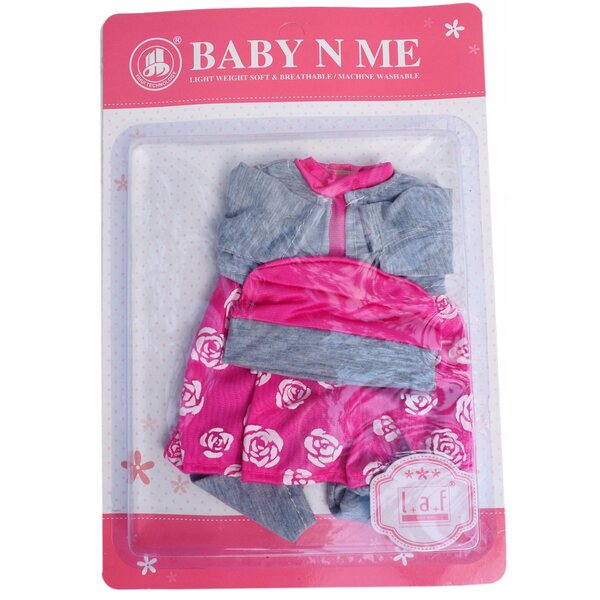 Puppenkleidung: Kleid mit Bolero, Leggings und Mütze, Geschenkset