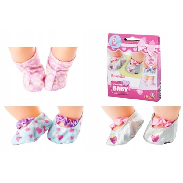 Set 3 Paia Scarpe di Stoffa per Bambole Baby Born, Accessori Moda per Bambine