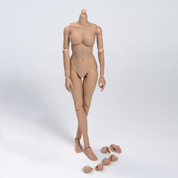1/6 elastische Frauenfigur mit 28 Gelenken und austauschbaren Händen