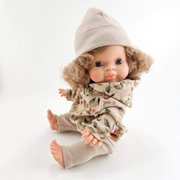 Cappellino per bambola Miniland e Paola Reina 38 cm beige sportivo