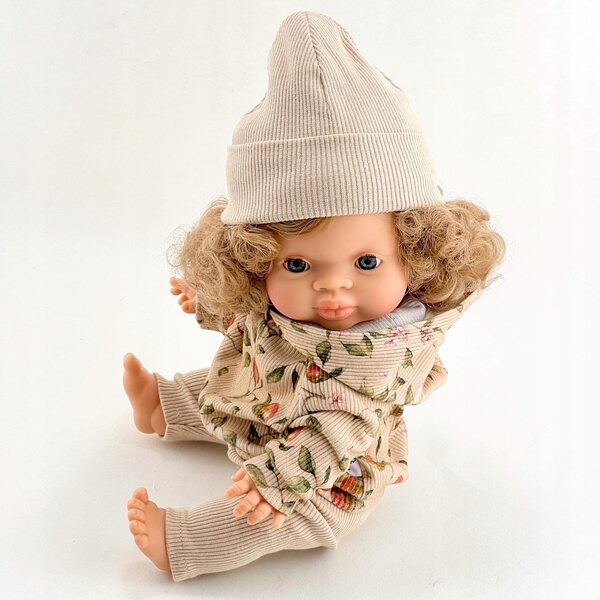 Cappellino per bambola Miniland e Paola Reina 38 cm beige sportivo