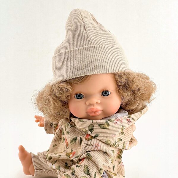 Cappellino per bambola Miniland e Paola Reina 38 cm beige sportivo