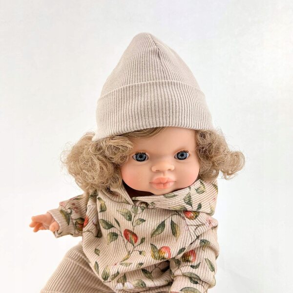 Cappellino per bambola Miniland e Paola Reina 38 cm beige sportivo