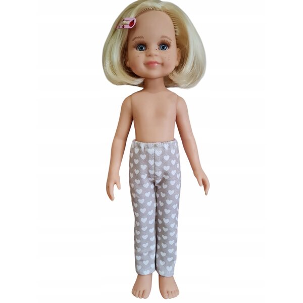 Spodnie dla lalki Paola Reina 32cm Ubranko dla lalki Spodnie w serduszka