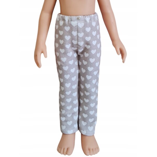 Spodnie dla lalki Paola Reina 32cm Ubranko dla lalki Spodnie w serduszka
