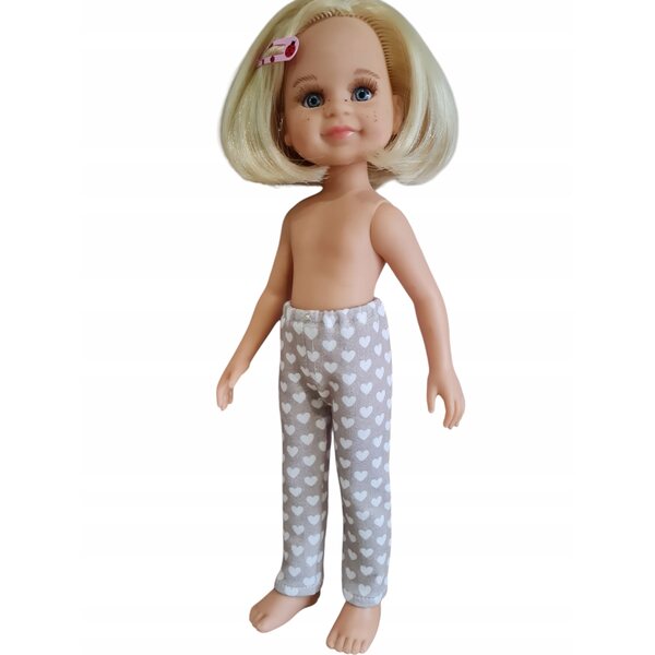 Spodnie dla lalki Paola Reina 32cm Ubranko dla lalki Spodnie w serduszka