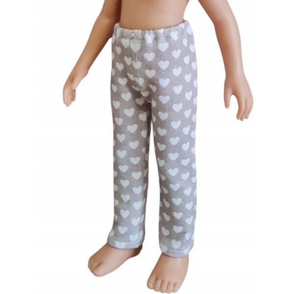 Spodnie dla lalki Paola Reina 32cm Ubranko dla lalki Spodnie w serduszka