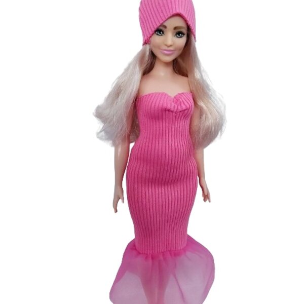 Fashionitas Plüschpuppenkleid – Stretchkleid für 30 cm große Puppen