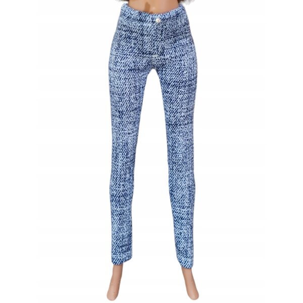 Klassische, modische blaue Puppenhose, Stretchjeans mit Zierperle
