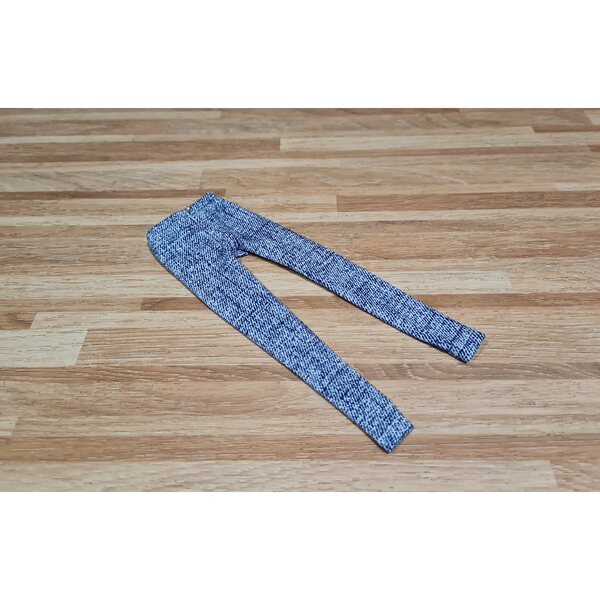 Klassische, modische blaue Puppenhose, Stretchjeans mit Zierperle