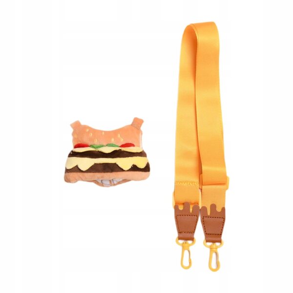 Plüschkleidung für Puppen mit Hamburger-Tasche, einzigartiger Stil und Komfort