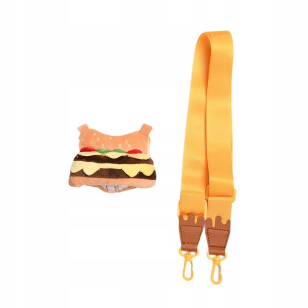 Plüschkleidung für Puppen mit Hamburger-Tasche, einzigartiger Stil und Komfort