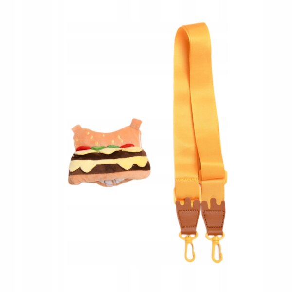 Plüschkleidung für Puppen mit Hamburger-Tasche, einzigartiger Stil und Komfort