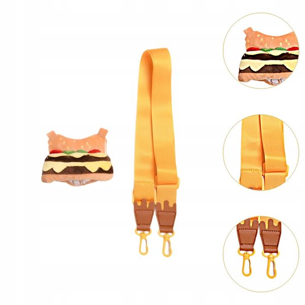 Plüschkleidung für Puppen mit Hamburger-Tasche, einzigartiger Stil und Komfort