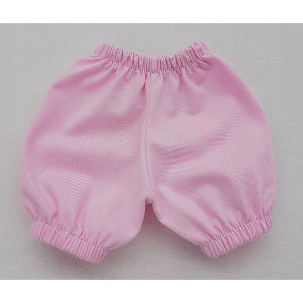 Rosa Spodenki für 30-cm-Puppe aus Stretchstoff mit Gummibändern