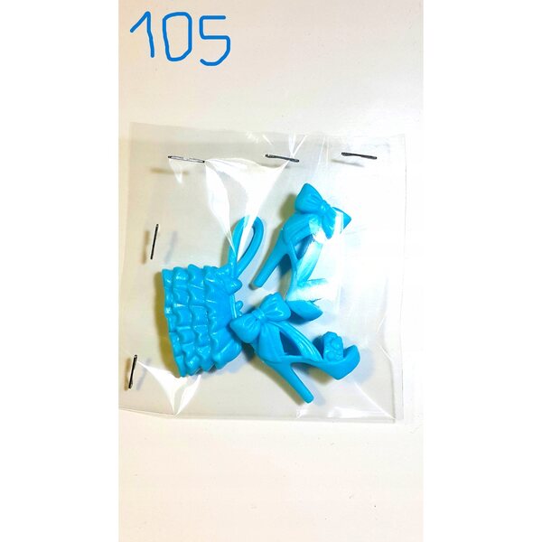 Set 12 paia scarpe per bambola Barbie - tacchi, sneakers, stivali in tessuto e plastica