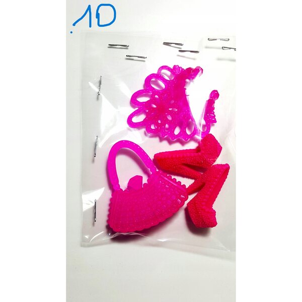 Set 12 paia scarpe per bambola Barbie - tacchi, sneakers, stivali in tessuto e plastica