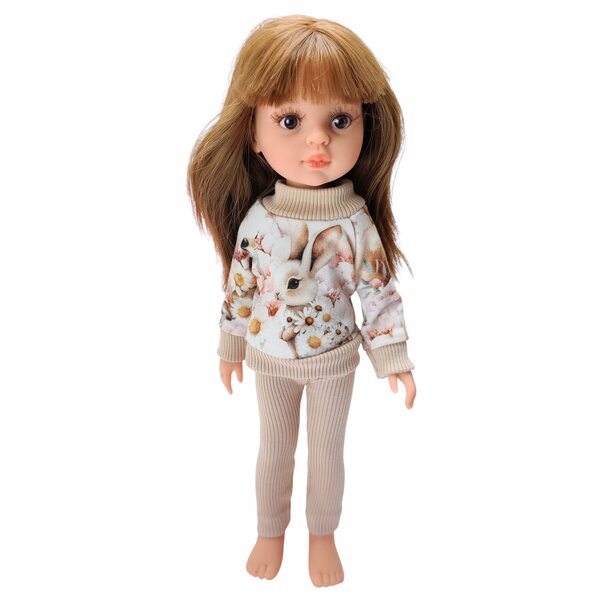 Kleidung für Paola Reina 32 cm Puppe – 2in1 Bunny-Trainingsanzug, Sweatshirt und Hose