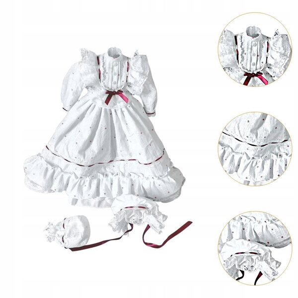 1/3 BJD Kleid für 60cm Puppen – elegantes Partykleid mit Accessoires