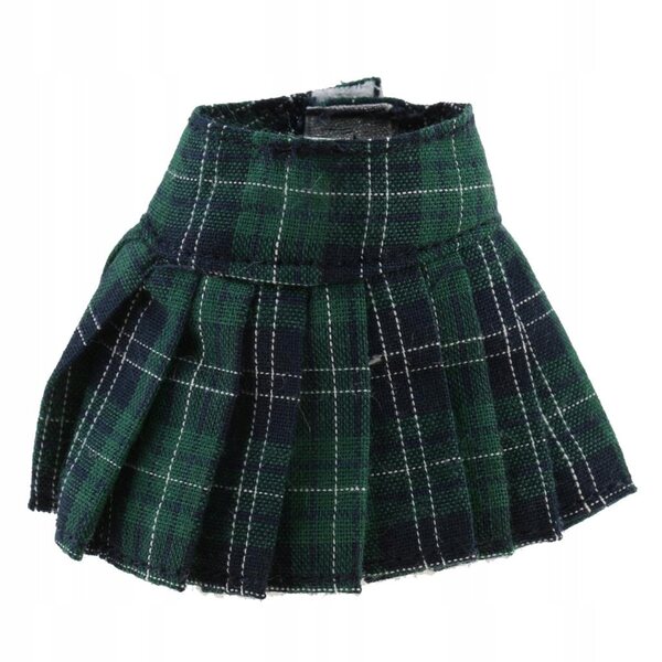Gonna Plissettata Verde per Bambole Blythe 12 Pollici in Stile Scolastico