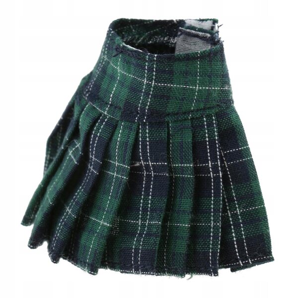 Gonna Plissettata Verde per Bambole Blythe 12 Pollici in Stile Scolastico