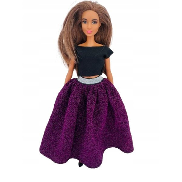 Lila Puppenkleidungsset, hergestellt in Polen – bunte Kleidung 30 cm