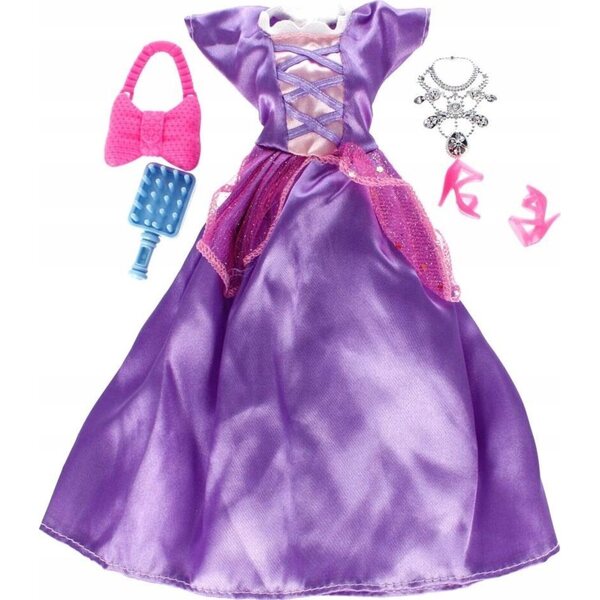 Set Abiti per Bambole con Vestito Elegante e Accessori per Bambine 3+