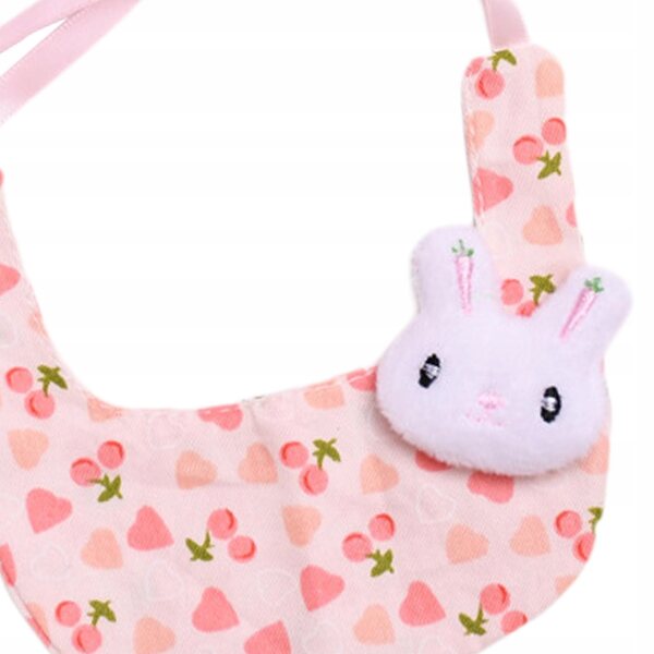 Stoffen slabbetje voor poppen van 15-20 cm, zacht en kleurrijk voor spelen en decoratie