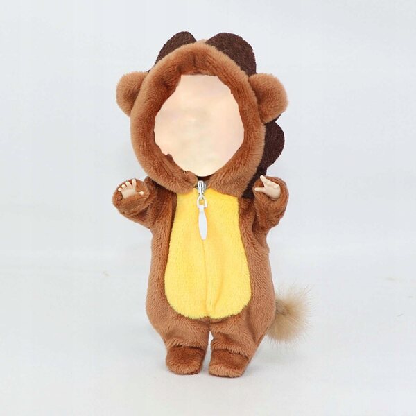 Plüschkleidung für 1/12 Puppen Löwe Tierkleid 16cm
