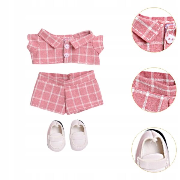 Lernkleidungsset für 15–17 cm große Puppen: T-Shirt, Hose und Schuhe