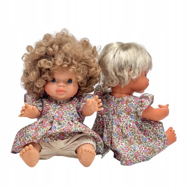 Leinentunika und Pumphose für Puppen 34-38 cm Miniland, Minikane, Paola Reina