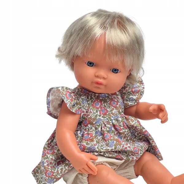 Leinentunika und Pumphose für Puppen 34-38 cm Miniland, Minikane, Paola Reina