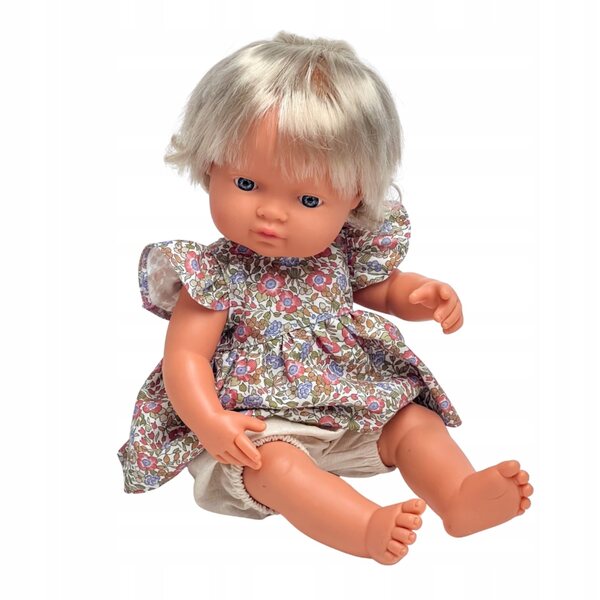 Leinentunika und Pumphose für Puppen 34-38 cm Miniland, Minikane, Paola Reina