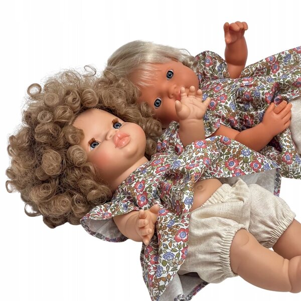 Leinentunika und Pumphose für Puppen 34-38 cm Miniland, Minikane, Paola Reina