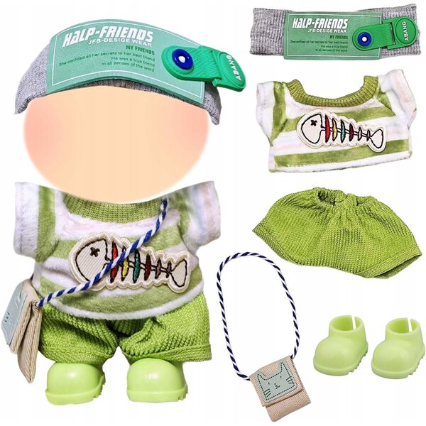 Ubranka per bambole Labubu 1ª e 2ª generazione - set abiti e accessori