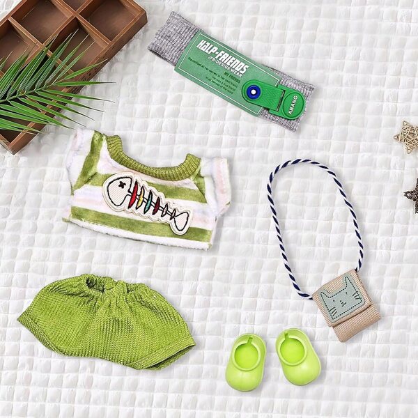 Ubranka per bambole Labubu 1ª e 2ª generazione - set abiti e accessori