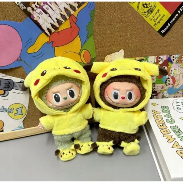 Ubranko Pokemon Pikachu dla maskotki Labubu zestaw bluza + buciki