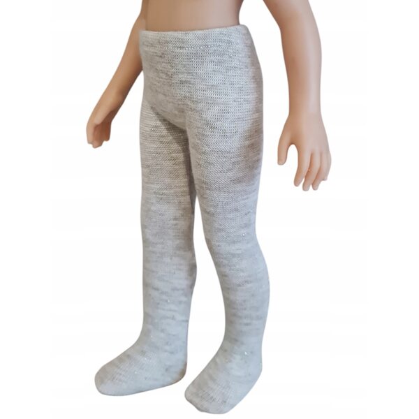 Calze per bambola Paola Reina 32cm beige con filato dorato elastiche e raffinate