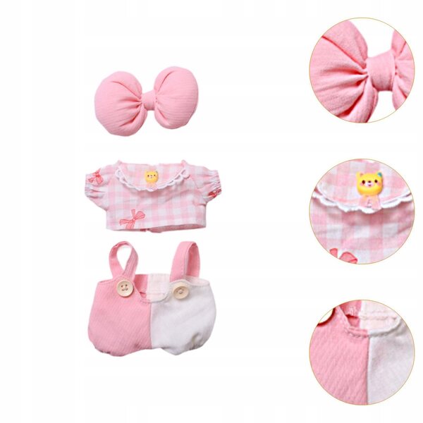 Rosa Mädchen Geschenk Puppenkleidung Plüschhosen Set