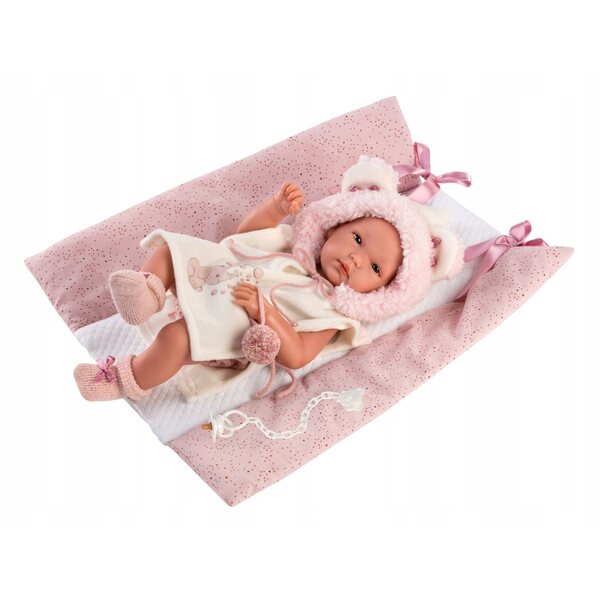 Llorens Kleid M635-44 für New Born Puppe 35-36 cm, rosa, 3 Stück