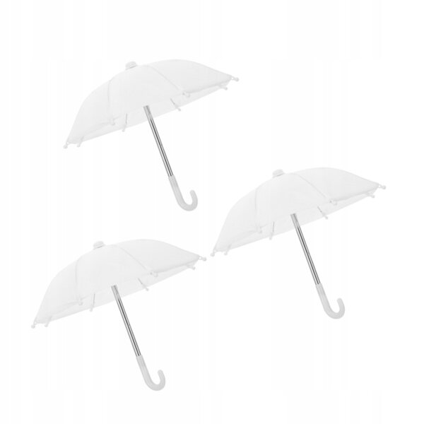 3 SZT. ELEGANCKIE MINI PARASOLKI OZDOBA DOMKU DLA LALEK