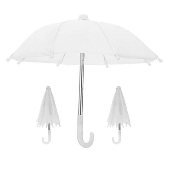 3 SZT. ELEGANCKIE MINI PARASOLKI OZDOBA DOMKU DLA LALEK