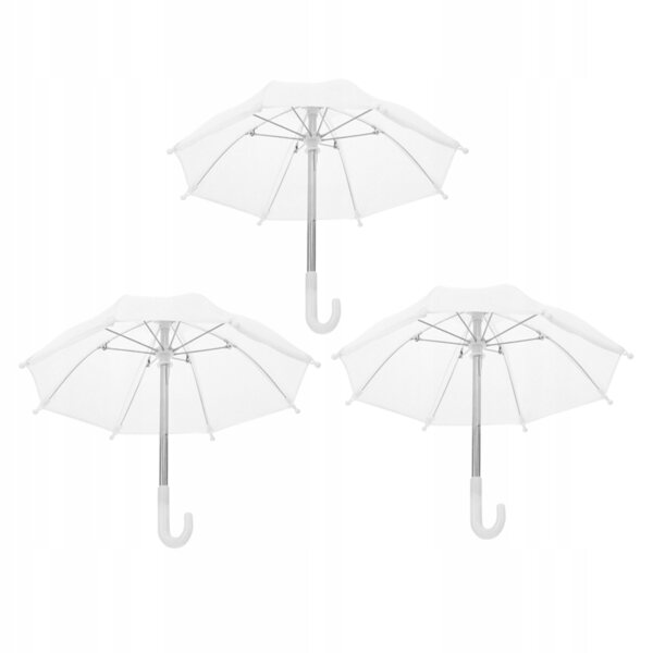 3 SZT. ELEGANCKIE MINI PARASOLKI OZDOBA DOMKU DLA LALEK