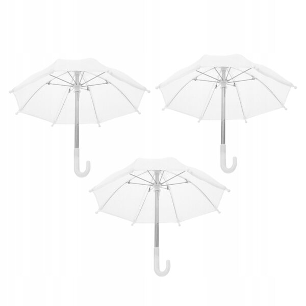 3 SZT. ELEGANCKIE MINI PARASOLKI OZDOBA DOMKU DLA LALEK