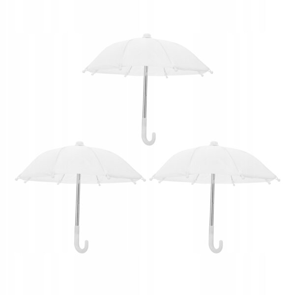 3 SZT. ELEGANCKIE MINI PARASOLKI OZDOBA DOMKU DLA LALEK