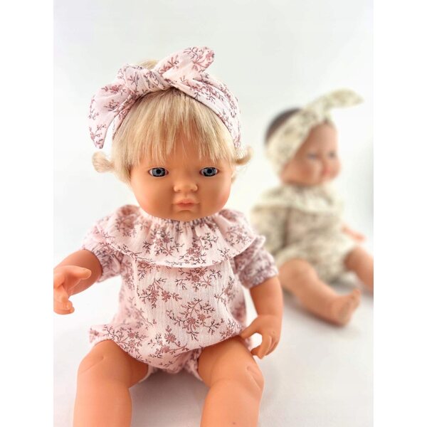 Glory Pink Opaska für Miniland 38 cm Puppe, elegant und weich