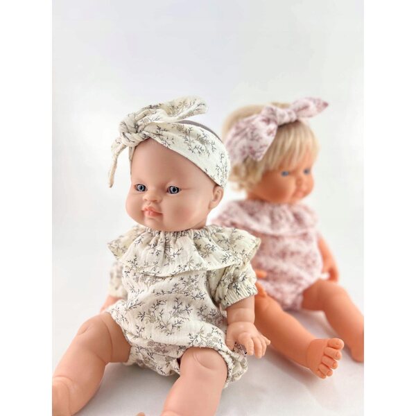 Glory Pink Opaska für Miniland 38 cm Puppe, elegant und weich