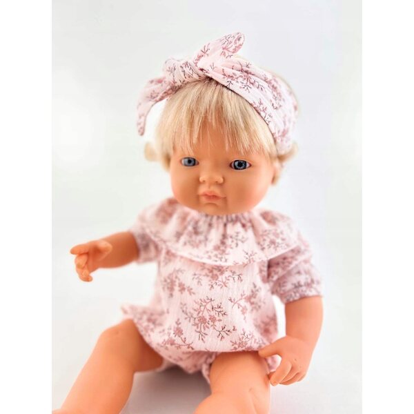 Glory Pink Opaska für Miniland 38 cm Puppe, elegant und weich