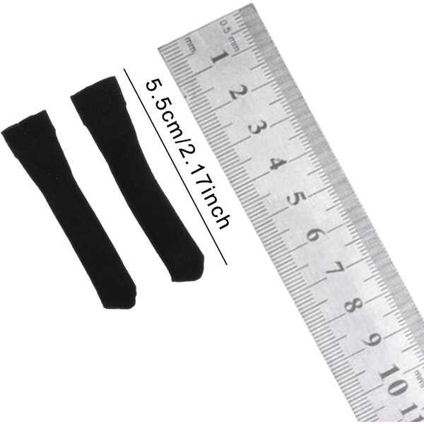 1/12 nahtlose Socken für 6-Zoll-Puppen – schwarzes elastisches Modeaccessoire